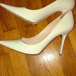 Jimmy Choo patent pumps off white